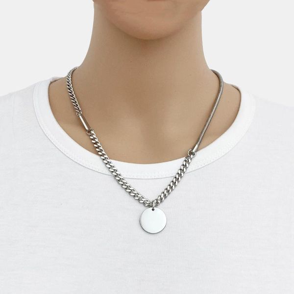 

chains fashionable stainless steel titanium simple clavicle chain trendy female accessories jewelry, Silver