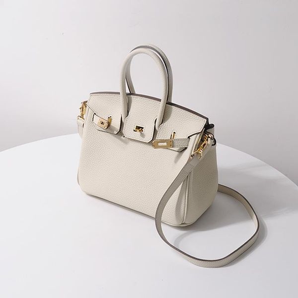 

this years popular color milkshake white summer fashion new first layer cowhide birkin bag womens leather bags kelly handbag, Black;red