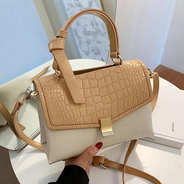 

stone pattern leather crossbody bags for women 2021 new fashion small shoulder bags female handbags and purse with handle totes