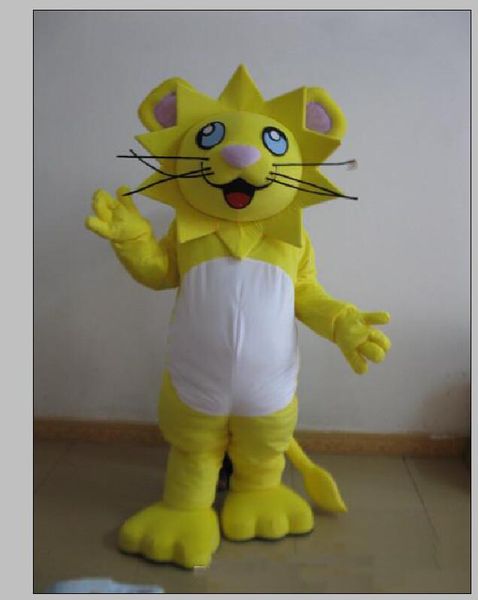 2019 fábrica direta nova amarelo leão mascote traje personagem animal mascote roupas natal halloween festa fantasia vestido