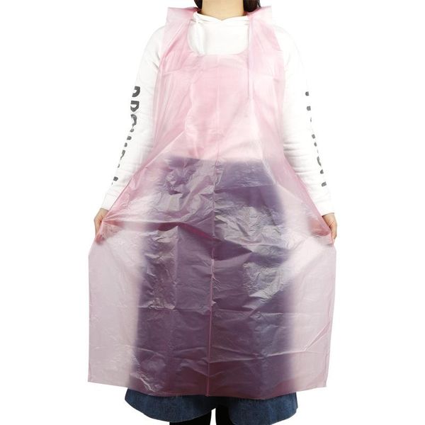 

aprons 5/50/100pcs thicken disposable apron plastic waterproof oil-proof clothes kitchen hairdresser woman barbecue baking party