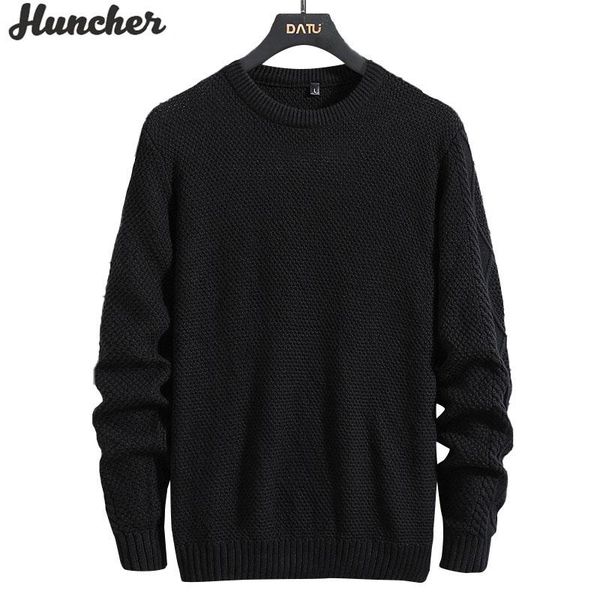 

men's sweaters huncher mens knitted sweater male 2021 winter casual cotton pullover jumper men korean fashion black for, White;black
