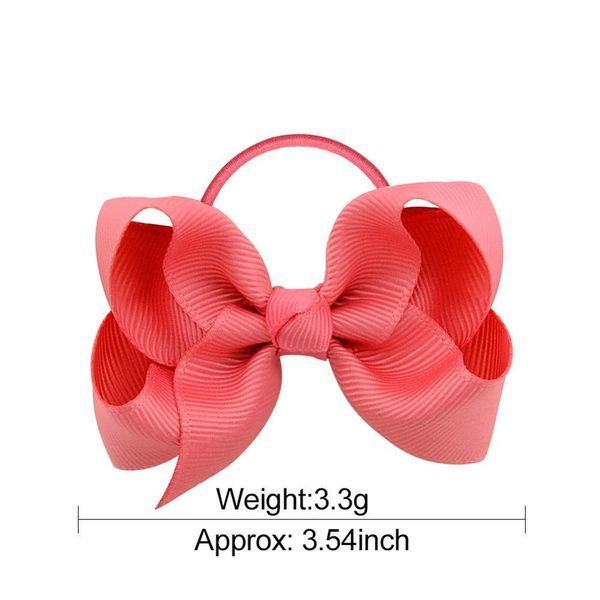 

3,5-дюймовые grosgrain ribbon hair bow screunchies эластичные волосы канат резиновые полосы хвостики держатель волос полосы волос, Black;brown