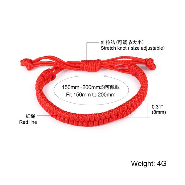 

pcs red girls lucky china bracelet rope 100 beads national style kabbalah string braided friendship adjustable bracelets