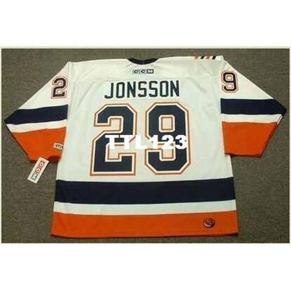 

men #29 kenny jonsson new york islanders 2002 ccm home hockey jersey or custom any name or number retro jersey, Black