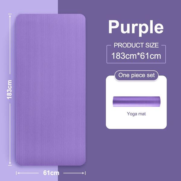 

yoga mats 183 x 61 1cm 10mm bags fitness equipment gym exercise cushion nbr non-slip pilates body building pad mat bag