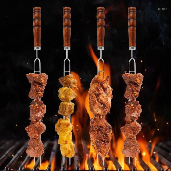 

bbq stainless steel barbecue fork + silicone bbq brush barbecue tool1