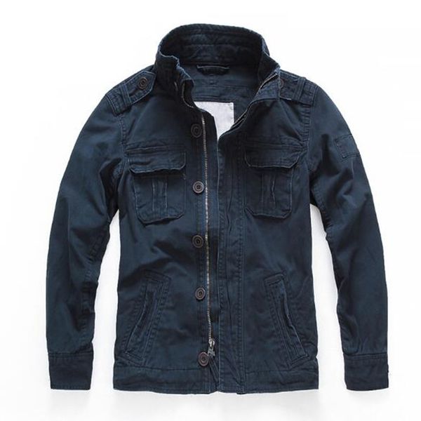 

2021 бомбардировщик ретро-военные куртки наружу мужские повседневные армейские пальто из хлопка размер s-2xl euux, Black;brown