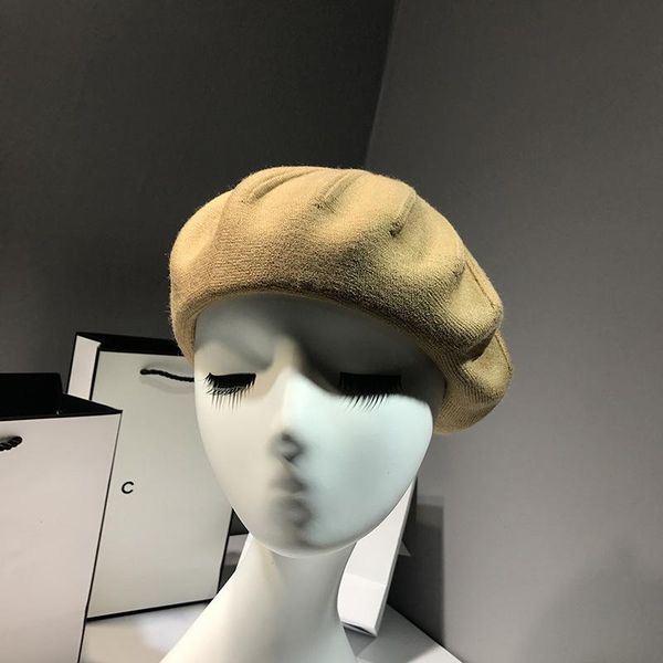 

beret women autumn and winter korean version japanese all-match pumpkin hat cashmere boinas para mujer kapelusz casquette gorras, Blue;gray