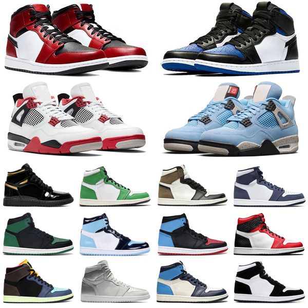 

1s high og shoes mens trainers 1 black metallic gold dark mocha twist 4s fire red university blue womens sports sneakers