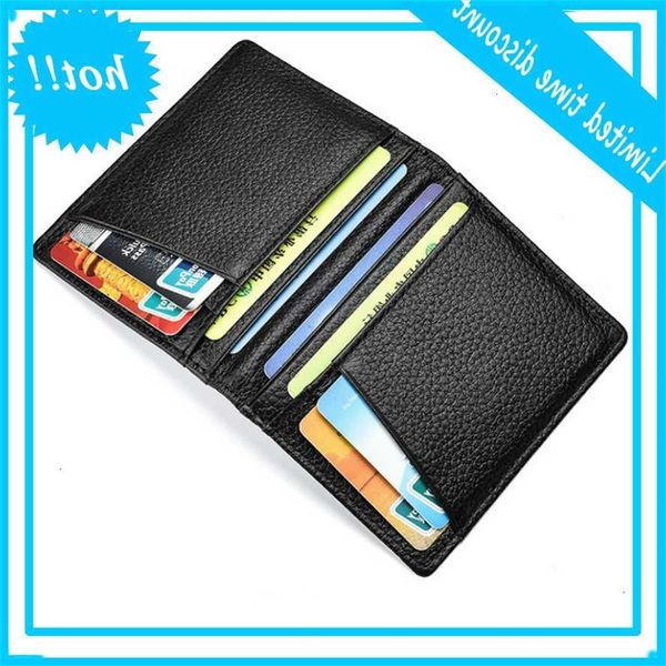 

super slim soft 100% real empty mini credit wallet purse card holders men wallets small, Red;black