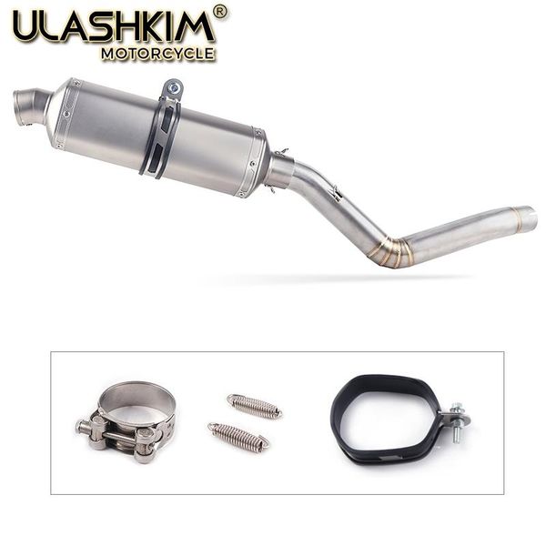 

motorcycle exhaust system trk502 muffler pipe racing full middle link slip on for benelli trk 502 db-killer