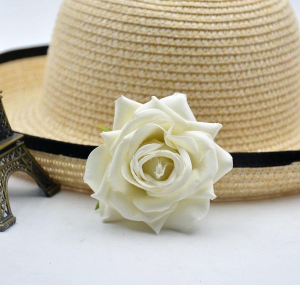 

3pcs/lot 8cm hexagon rose artificial flowers for wedding party home decoration diy craft scrapbook accessories fake flow bbyrxv