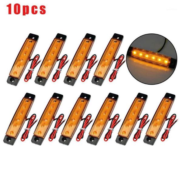 

30pcs 6led 112v- 24v car trailer side marker indicators light clearence boat bus truck lights1