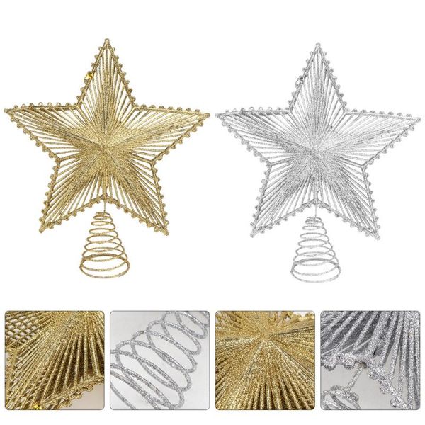 

2 pcs christmas tree er sparkling glitter creative hollow out xmas decor for home office