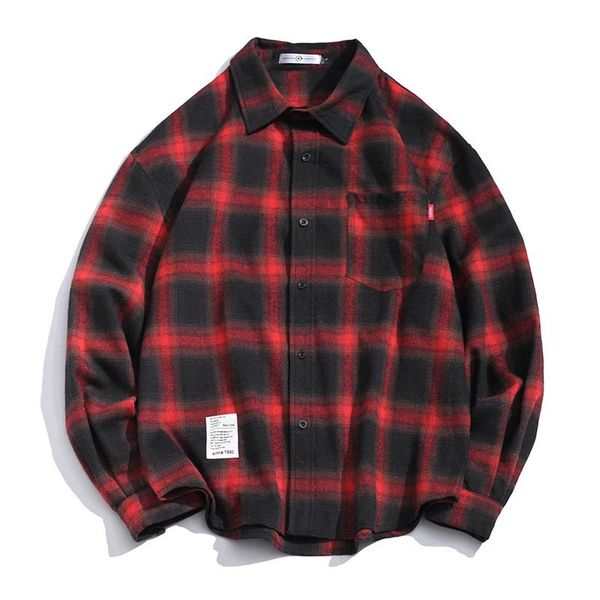 

shirts plaid mens casual slim fit social business long sleeved streetwear oversized clothes, White;black