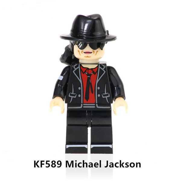 

2020 new arrival original anime minifigure assemble building blocks singer michael jackson action figure toy for kid