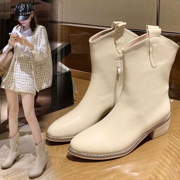 

black white 2021 western cowboy for women long winter pointed to cowgirl boots hlkm