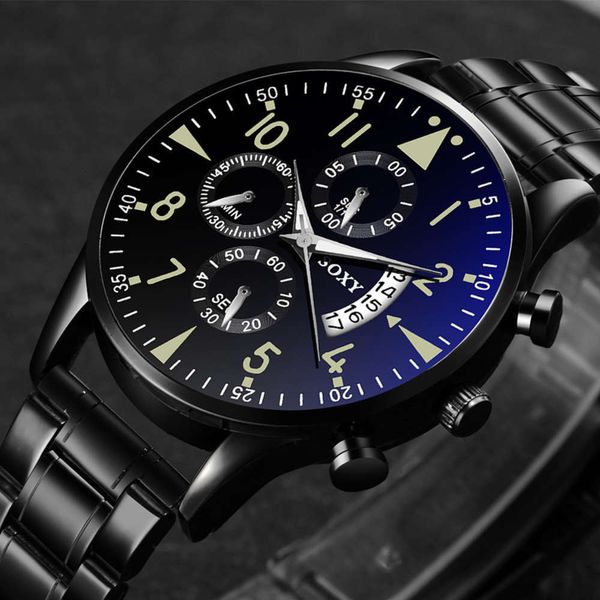 

band new creative men's luminous steel boys leisure quartz watch calendar students hf2k, Slivery;brown