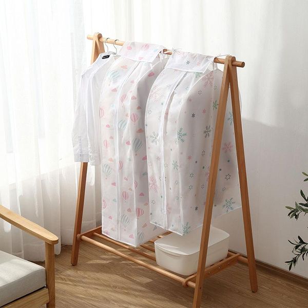 

storage bags hanging clothes bag clothing dust cover foldable dustproof suit dress jacket garment wardrobe organizer