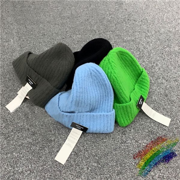 

winter knitted beanies hat men women 1 cap adjustable hats, Blue;gray