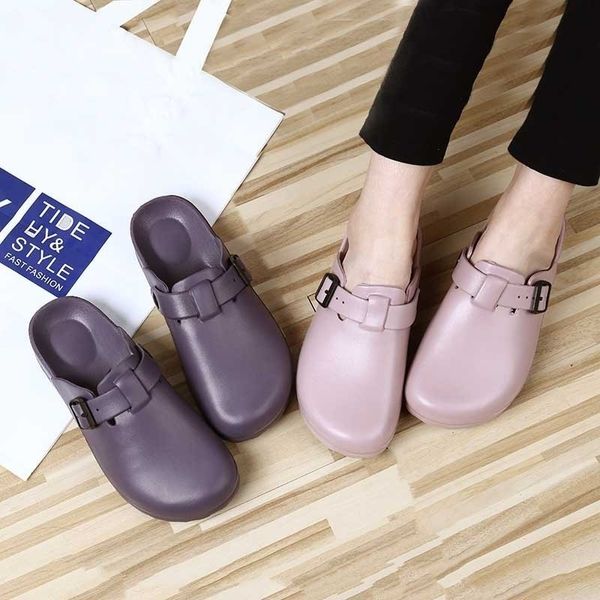 

lizeruee summer women slippers nurse clogs accessories medical footwear orthopedic shoes diabetic clog eva light weight cs576 y200624, Black