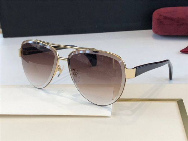 

new fashion design pilot sunglasses 0592 metal frame most popular selling style uv400 lens protection, classic style, White;black