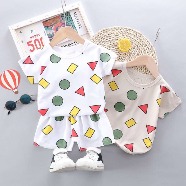 

2020 summer new short sve shorts home pajamas set children's wear, Blue;red