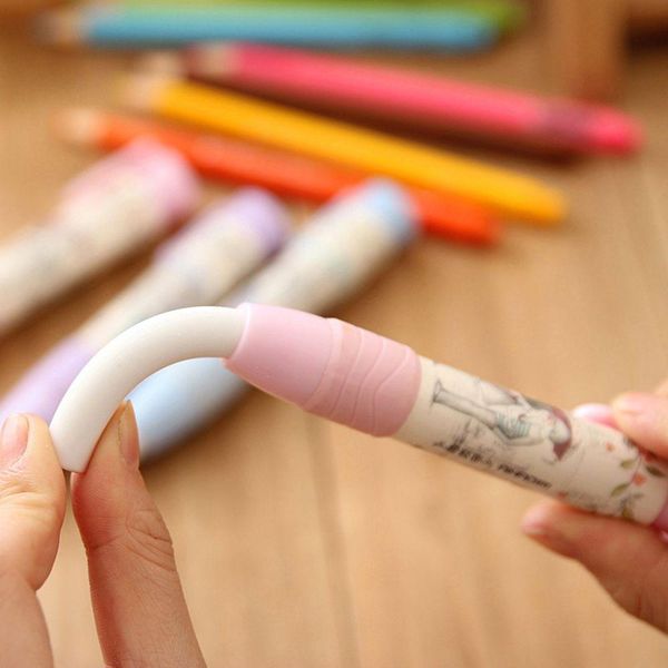 

1 pc student cute kawaii flower mechanical pencil eraser creative matic school rubbers gift korean stationery h wmtuzm
