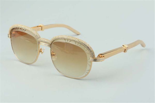 

elling uality stainless steel temples cuts lens sunglasses highend diamonds eyebrow frame 1116728a size 6018140mm, White;black