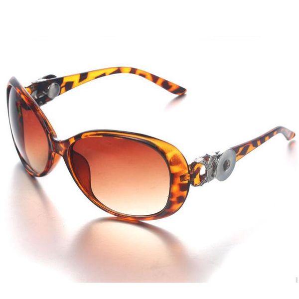 

3 color snap button sunglasses retro oval glasses eyewear sunglasses fit 18mm snap button for women bbyfks, White;black