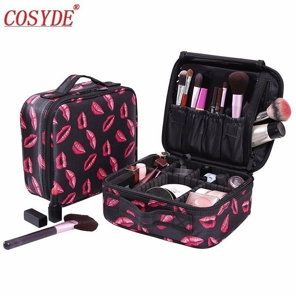 

women makeup bags cosmetic case box travel organizer large capacity professional make up pouch suitcase brushes storage toolbox t200519