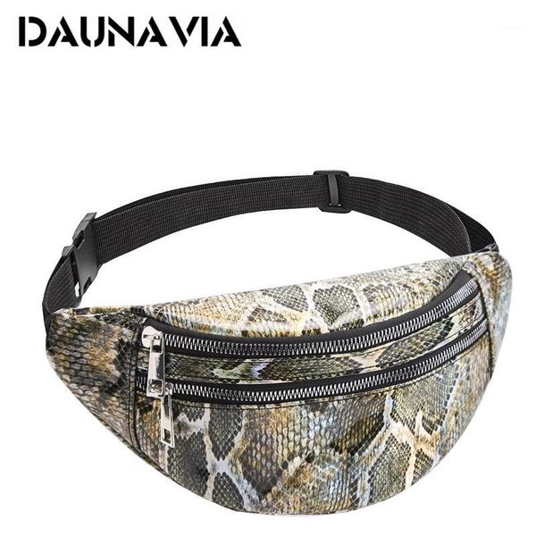 

daunavia waist bag women new fashion serpentine belt bag chest ladies travel fanny pack female belt purse for women1