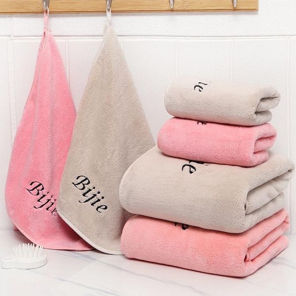 

bath towel water quickly dry hair towel household wrap enlarged bath robe children bath towel 2-piece-set