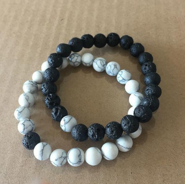 

lava rock bead chakra healing energy natural stone meditation mara bracelet fashion essential oil diffuser jewelry, Black