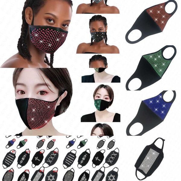 

diamond mask bling washable reusable fashion face care shield sunproof drill shiny face c 9fdo