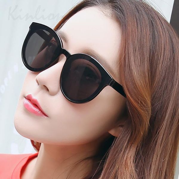 

kinlion classic vintage cat eye sunglasses women oversize luxury mens sunglasses brand designer woman fashion 2020 gafas, White;black