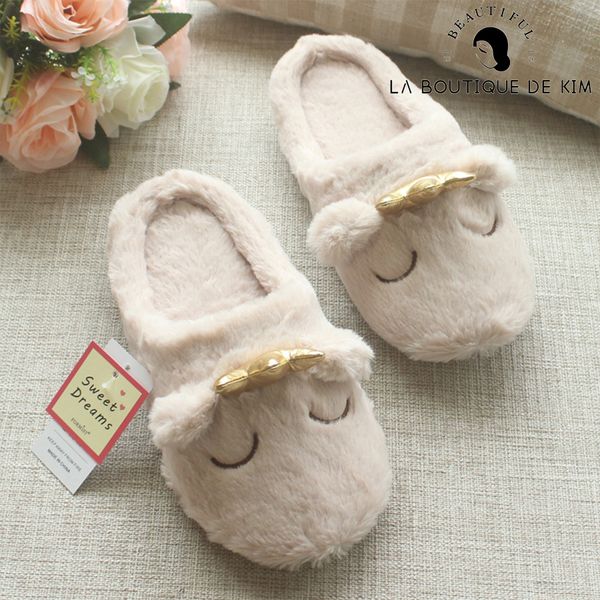 

women winter slippers soft cotton winter home slippers warm 3d sheep animal shoes plush house shoes lady shoes y1125, Black