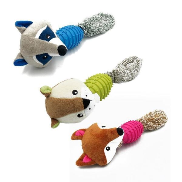 

plush pet dog chew toy tpr animal shape cleaning teeth training toys for dog puppy funny interactive toy pet supplies