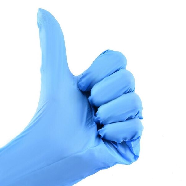 

latex) blue nitrile disposable powder (non anti-skid anti-acid gloves