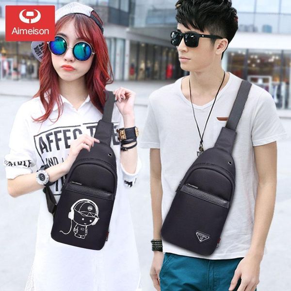 

men's chest bag men's bag chest casual tide female waist couple shoulder axb0161