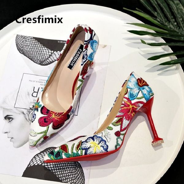 

femmes hauts talons women 2018 fashion beige floral print high heel shoes lady casual street &amp office high heels a2438, Black