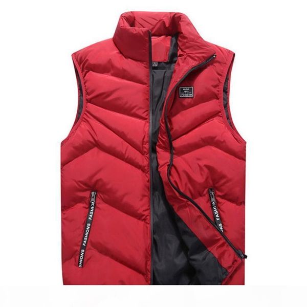 

faliza 2020 men's vest spring winter sleeveless jacket and coats mens waistcoat warm thick casual gilet homme male vests mj110, Black;white