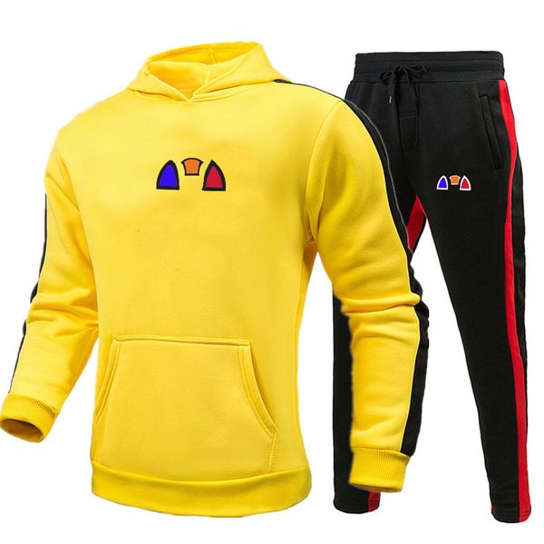 

men's tracksuit set camouflage sweatshirt outdoor sports jogging warm splice sports suit, Black;blue