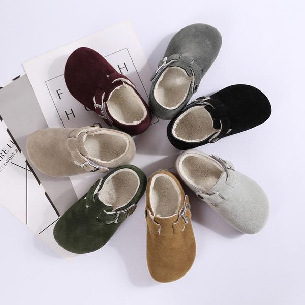

kine panda kids casual sneakers with velvet winter girls boys shoes late autumn early child home warm shoes 1 3 5 7  years old1, Black
