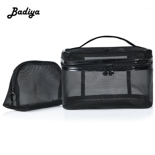 

1pcs women neceser clear cosmetic bag travel fashion small large black toiletry makeup organizer bag case pouch wash storage1