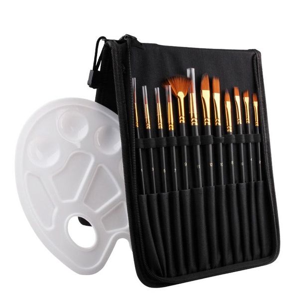 

gift sets wooded hold nylon painting brushes set for artist oil acrylic drawing water color paint brush art supplies