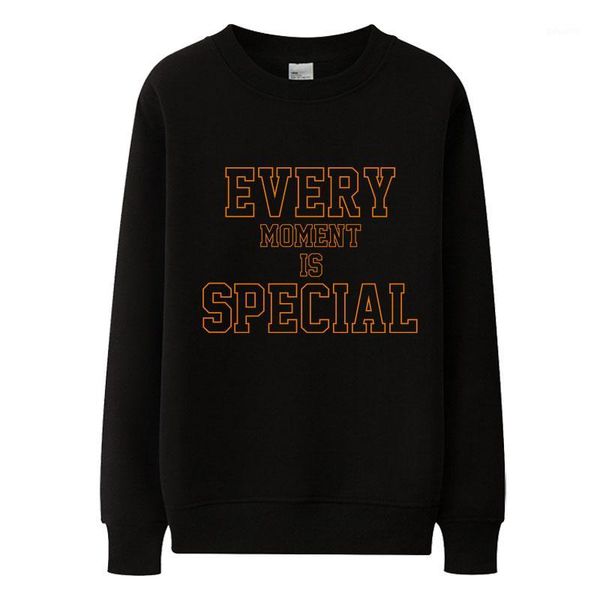 

girl's generation soo young same every moment is special printing o neck thin sweatshirt kpop fashion pullover hoodies1, Black
