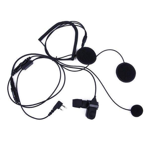 

2 pin finger pheadset walkie talkie motorcycle helmet microphone for for baofeng retevis tyt two way radio headphone