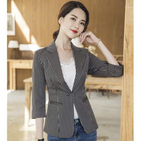 

women's suits & blazers fashion women and jackets half sleeve ladies business clothes elegant slim office uniform styles1, White;black